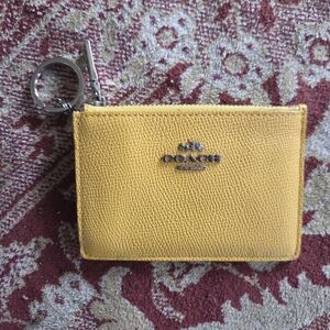 Coach Yellow Keychain Wallet